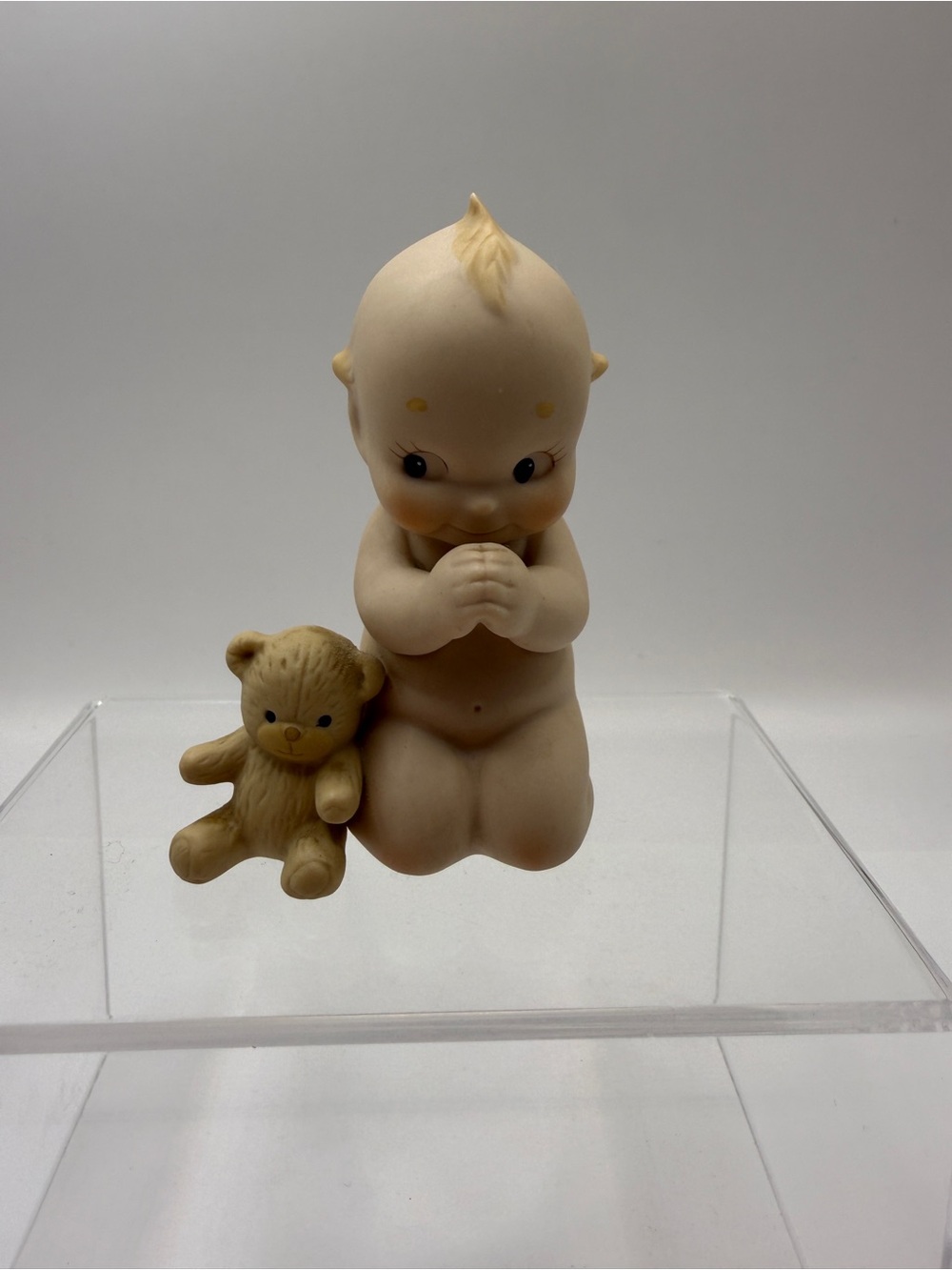 Vintage 1991 Praying Kewpie Teddy Bear figure